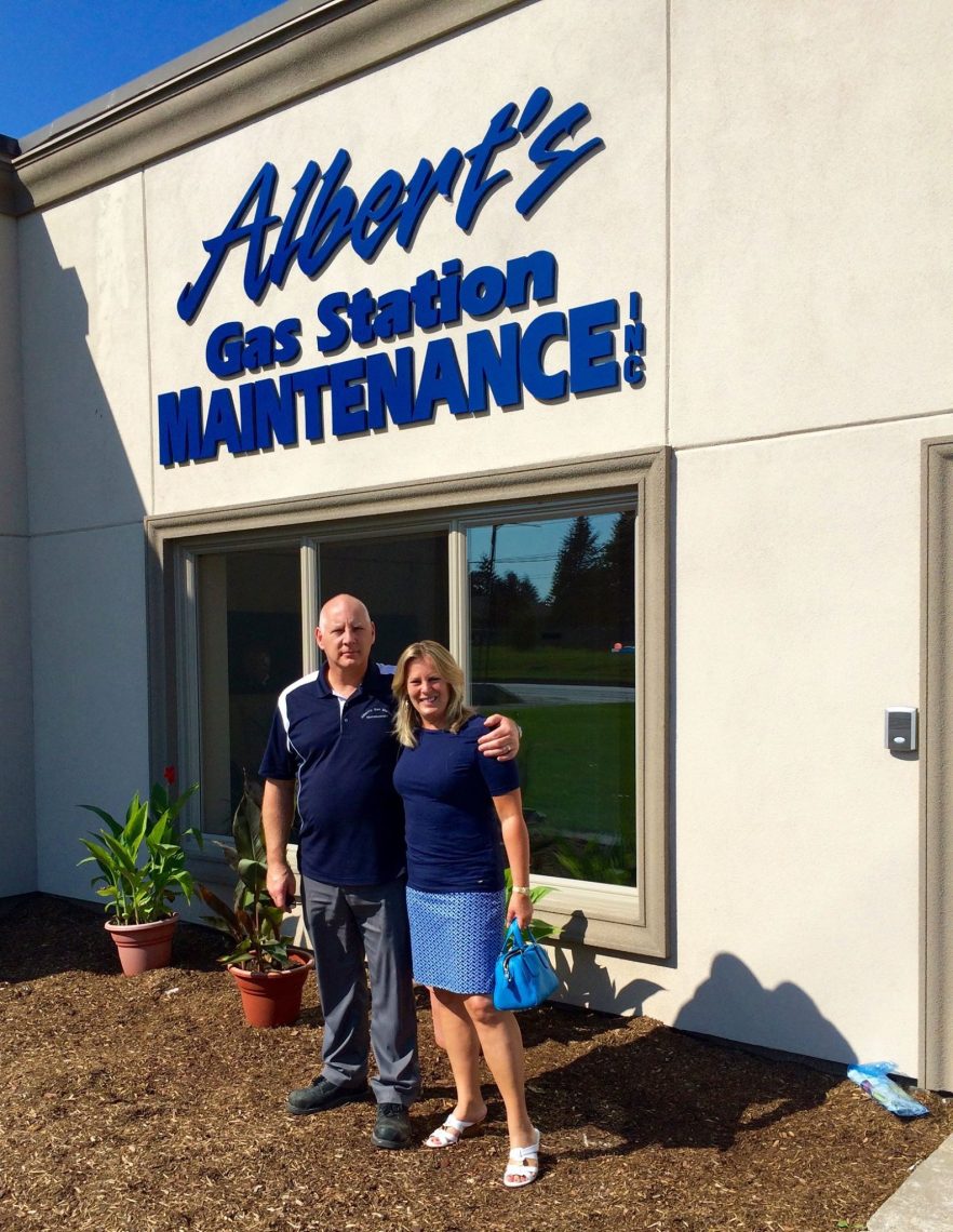 Albert and Sue at Albert's Gas Station Maintenance